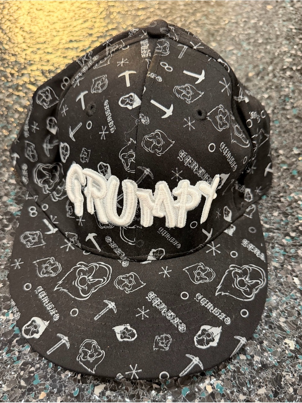 Disney Parks Grumpy Hat Flex One Size Fits Most All Over Print